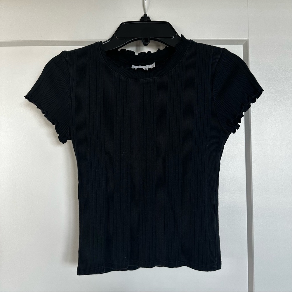 Topshop black crop T-shirt